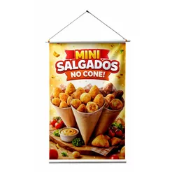 BANNER ARTE PRONTA - MINI SALGADOS NO CONE