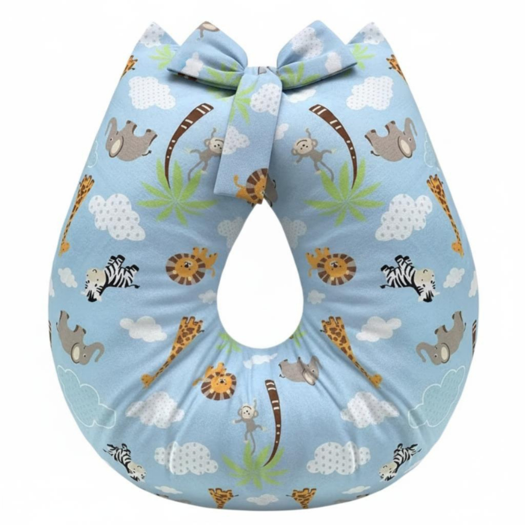 Almofada de Amamentação para Amamentar Travesseiro com Zíper 100% Algodão Várias Estampas Pronta Entrega