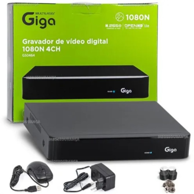 Gravador De Vídeo Digital 1080n 4 Canais - Gs0464 M1 Dvr04