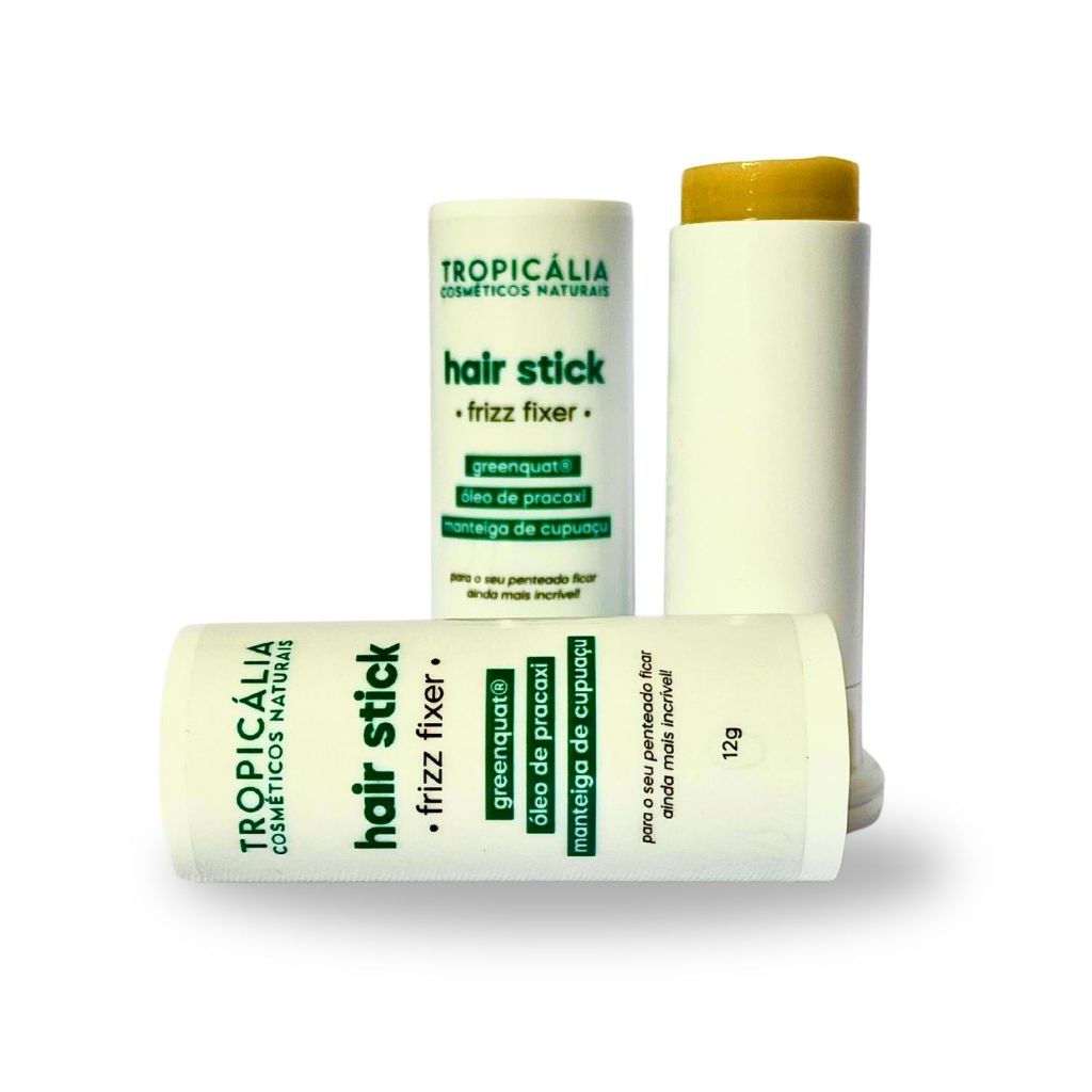 Bastão de Cera Modeladora Hairstick Anti-frizz de Cabelo Sem Resíduo - Tropicália Cosméticos 12g em Oferta na Shopee