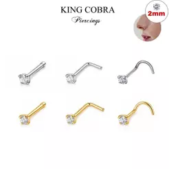 Piercing Nostril Pontinho Luz Aço Cirúrgico Piercing de Nariz Dourado| Nostril KA601