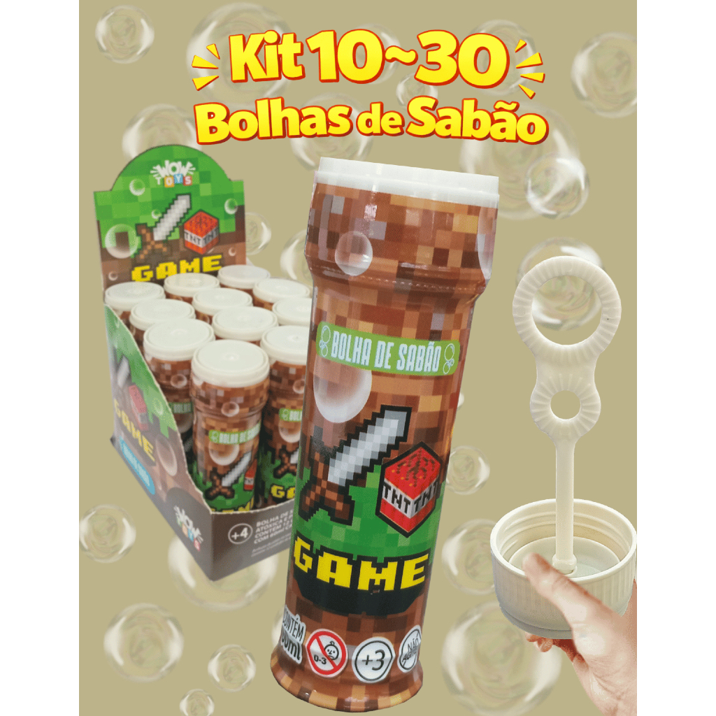 10~30 Bolha de Sabão bolinha Lembrancinhas de aniversario infantil sacolinha surpresa minecraft