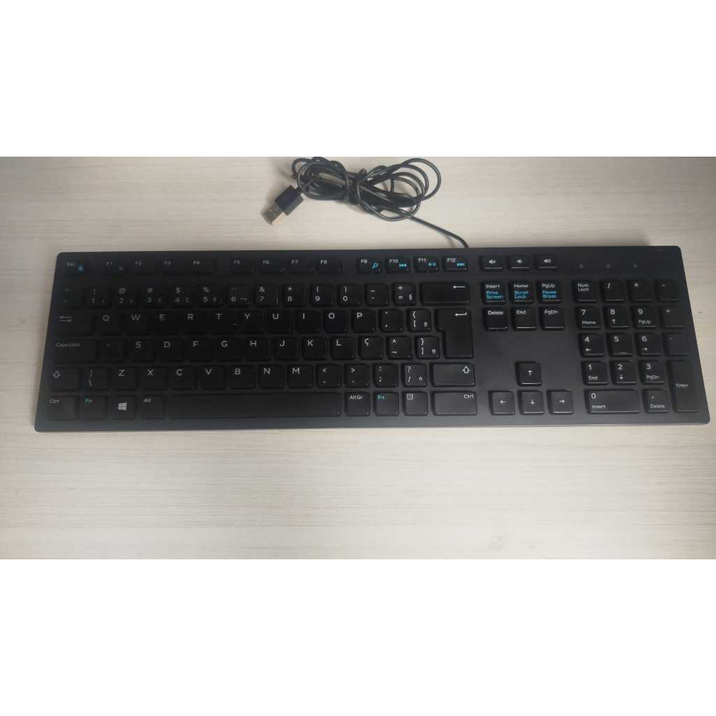 Teclado Dell Kb216t USB ABNT2 Preto Semi Novo Corporativo Testado original