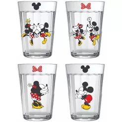 COPO MICKEY MINNIE NAMORO CAFÉ SUCO REFRIGERANTE KIT COM 2 ESTAMPAS EXCLSUIVAS 190 ML