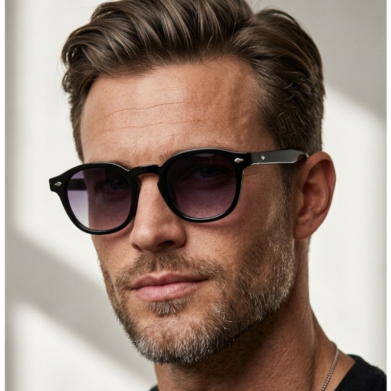 Oculos de Sol Redondo Premium Flexivel Blogueira Moderno Luxo uv400 Feminino Masculino