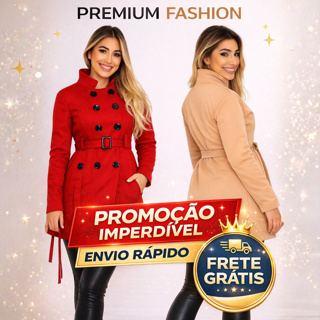 Casaco Sobretudo Feminino Moletom Flanelado Com Botões Para o Inverno Envio Imediato em Oferta na Shopee