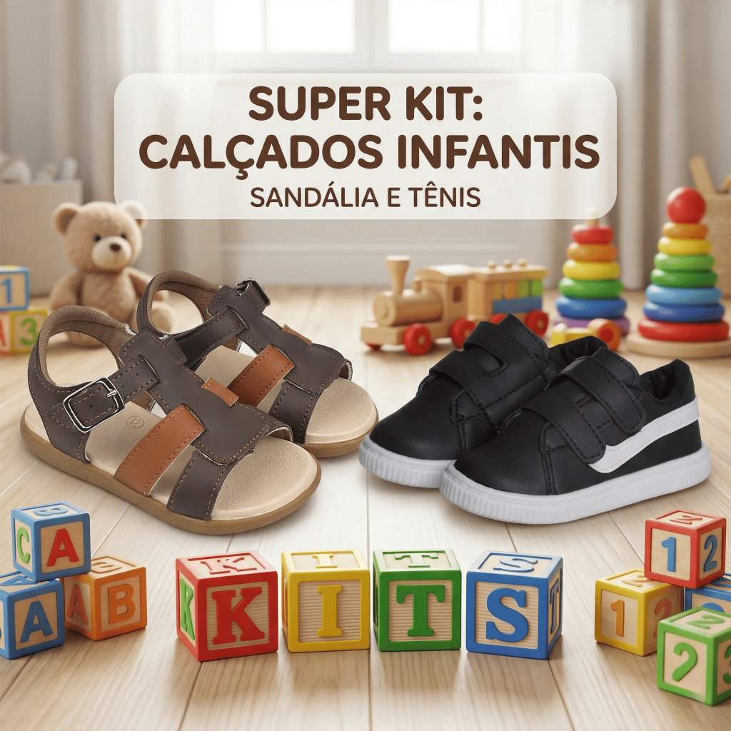 Kit Tenis Infantil Masculino Old School Papete Casual Garoto Anatomica
