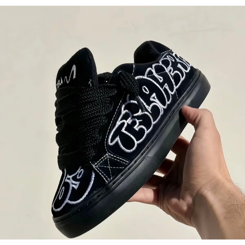 Tênis Tesla Art Masculino Feminino Streetwear Casual Confortável Promoção
