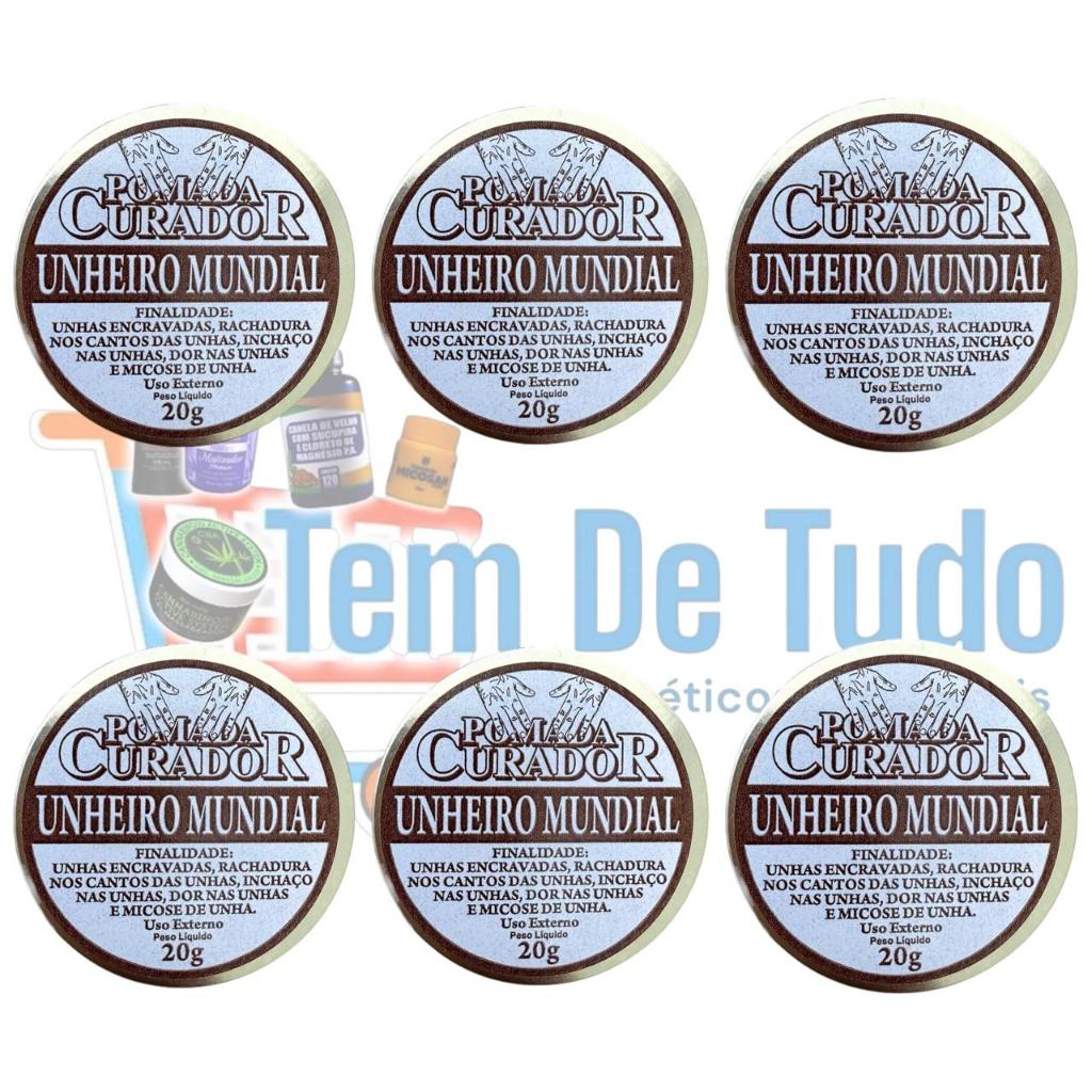 6x Pomadas em Latinhas de Unheiro Mundial - 20g (cada)