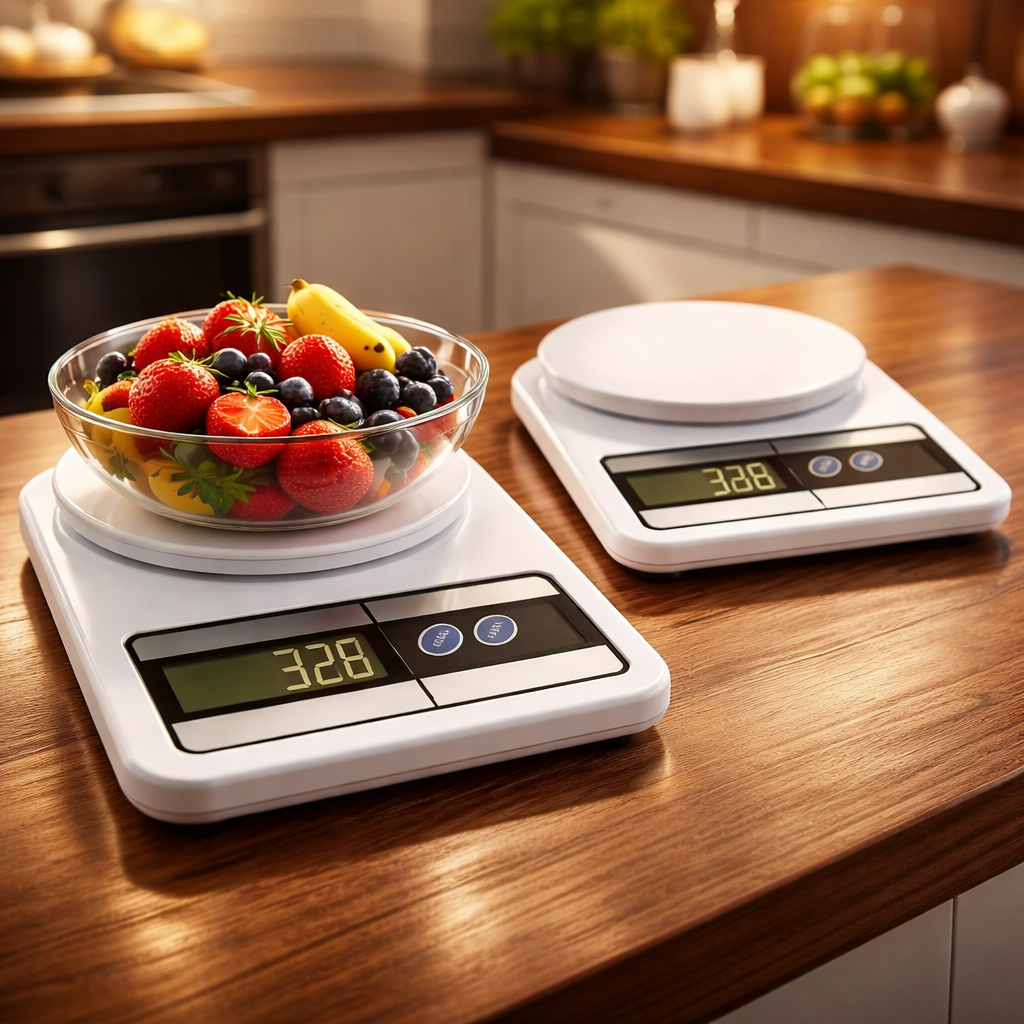 Kit com 2 Balanças Digitais Cozinha 1g a 10kg Precisão Confeitaria função tara Nutricionista Receitas Alimentos Pesagem