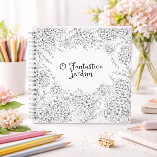 Livro de Colorir Fantástico Jardim Antiestresse | Desenhos Relaxantes Inspirado Jardim Secreto em Oferta na Shopee