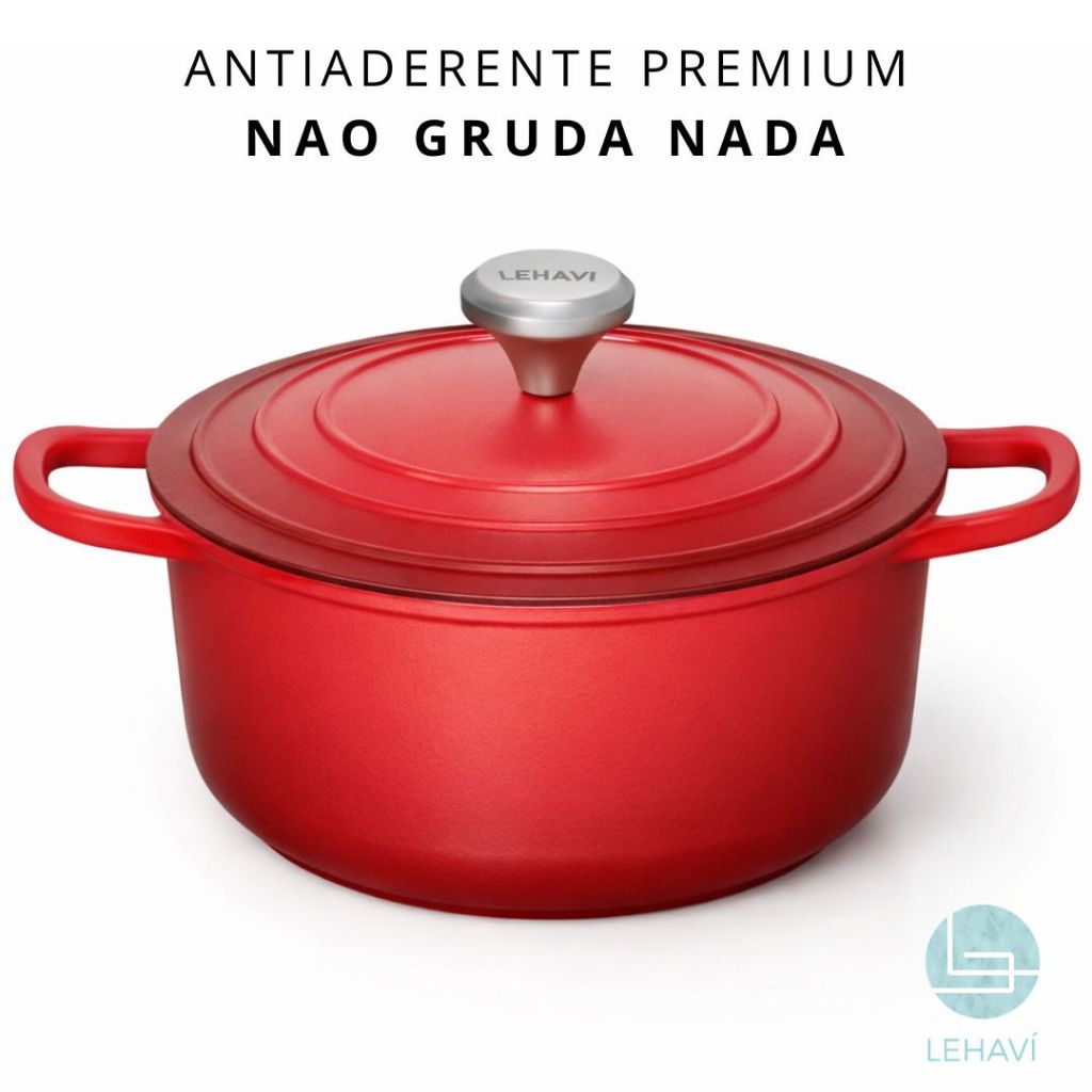 Imagem Panela Caçarola Nanocerâmica Antiaderente 20cm 24cm Fogão Gás Indução Elétrico Forno Design Moderno Durável