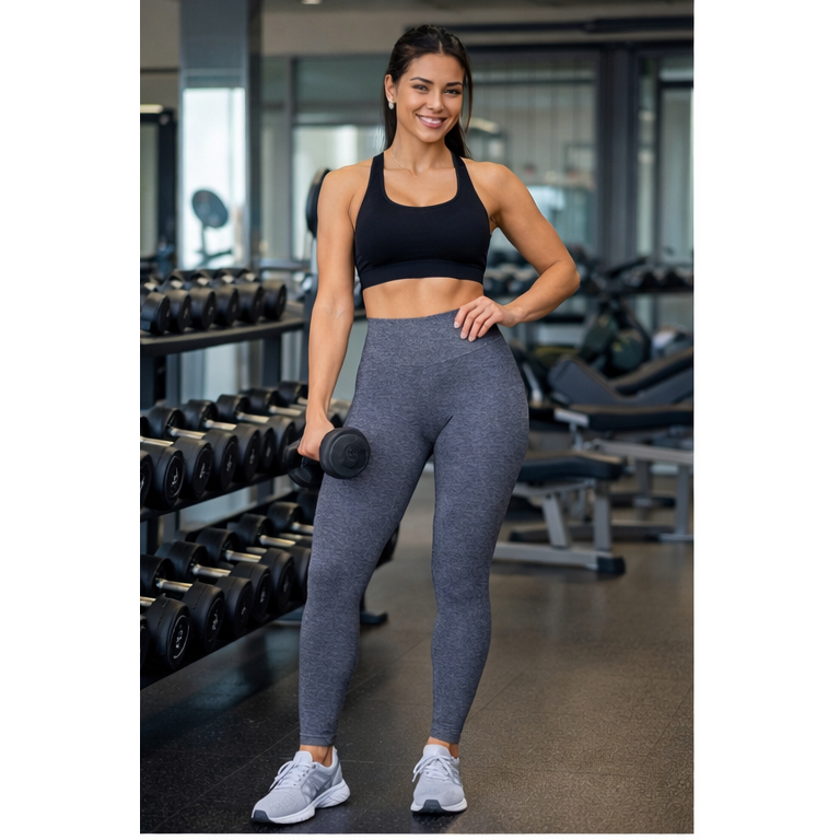 Legging Cintura Slim Alta Feminina Modeladora Confortável Academia Corrida Dia a Dia Zero Transparência Premium