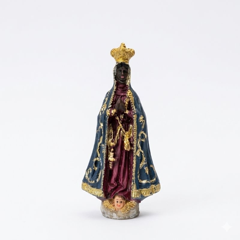 Imagem Miniatura Nossa Senhora Aparecida 5cm Resina Italiana Mini Aparecida do Norte