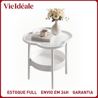 Criado Mudo Mesa Lateral de Canto Formato Pétala 2 Prateleiras para Quarto e Sala Estilo Nórdico Moderna Decorativa em Oferta na Shopee