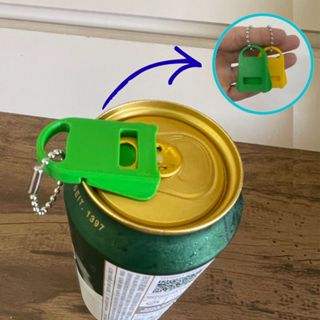 2UN Abridor de Latinha Fácil chaveiro abridor de refrigerante l Sem Quebrar unha em Oferta na Shopee