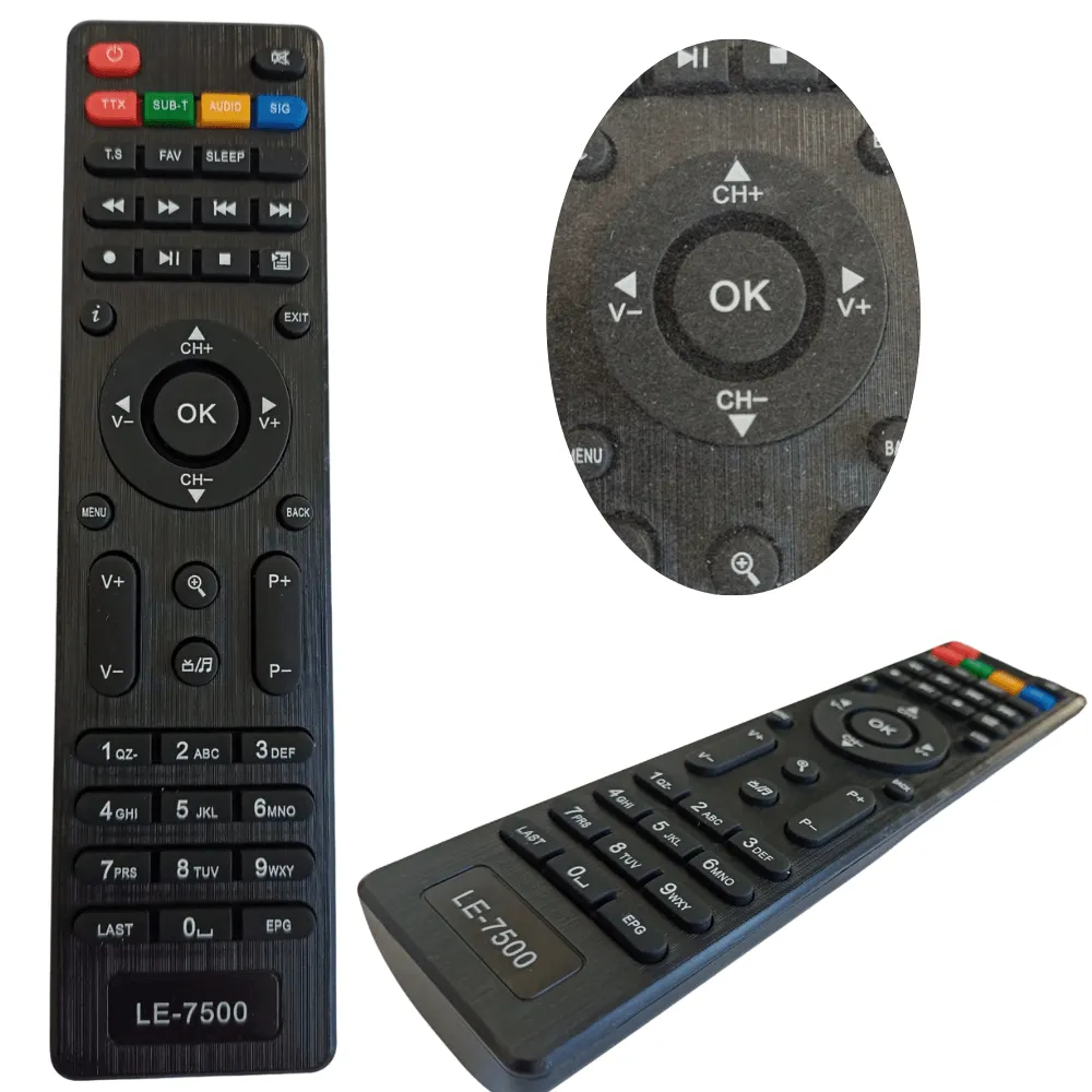 Controle Remoto le-7500 fbg 7500 p99/p990hd/p990hd2/p700 kodi-8047 TECLA EPG