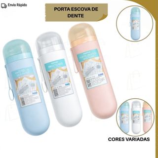 Porta Escova de Dente Para Viagem Higiênico com Tampa Estojo Organizador Resistente em Oferta na Shopee