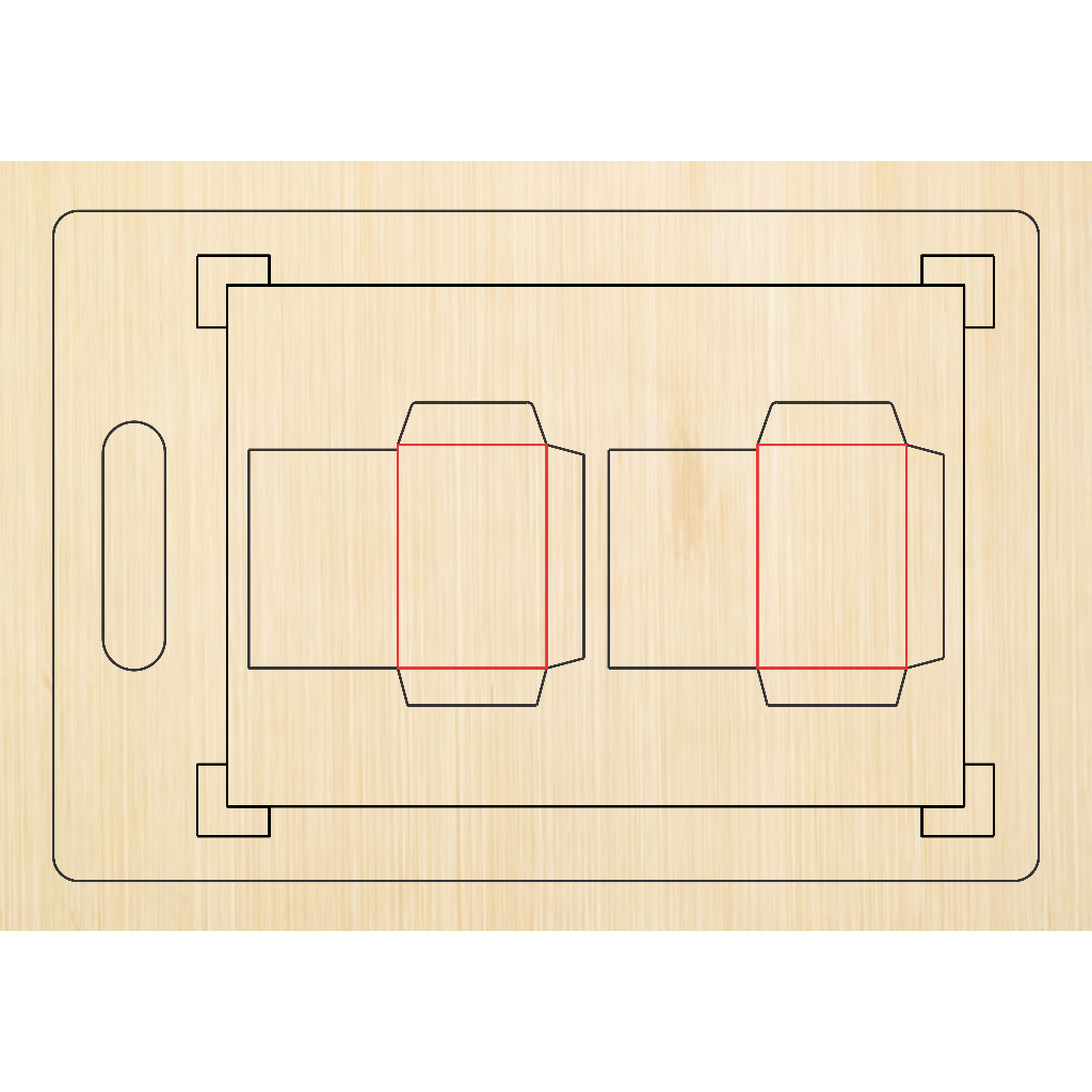 Faca de Corte e Vinco - Envelope 9 x 6 cm - 2 Cópias - Formato A4