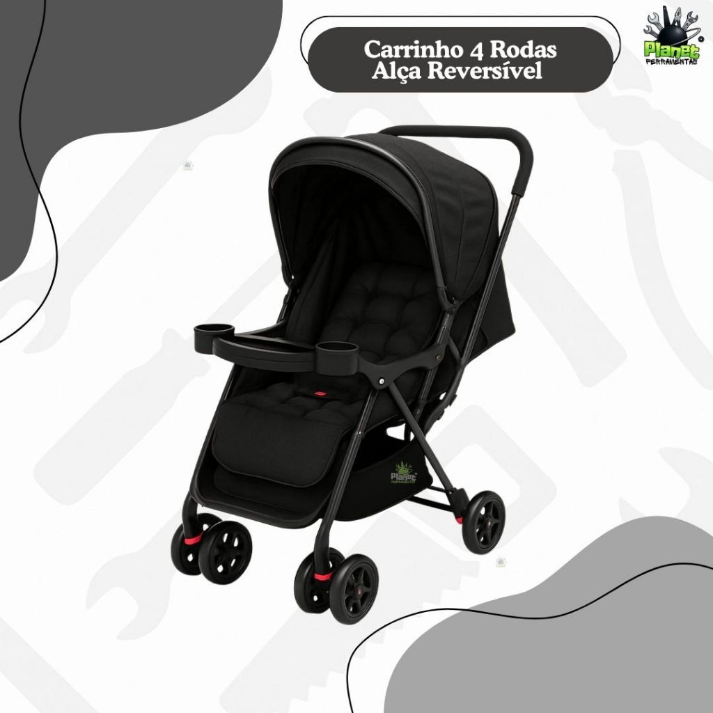 Carrinho De Bebê Reclinável Acolchoado Dobrável de Passeio em Oferta na Shopee