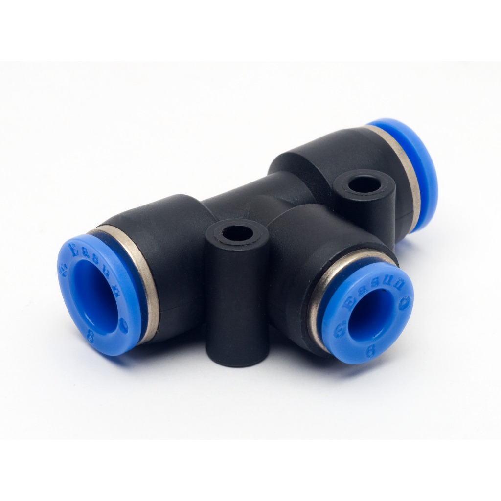 Tee União Redução Pneumático 06 a 16mm Engate Rápido Conexão Ar Comprimido Industrial Push In