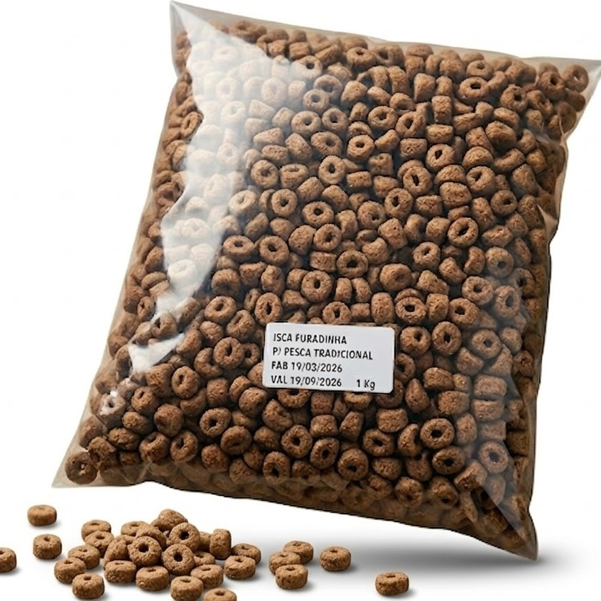 Ração Isca Furadinha para Pesca 1Kg 3Kg 5Kg Tradicional - Promoção !