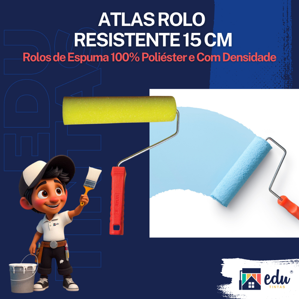 Rolo Pintura Espuma 100% Poliéster