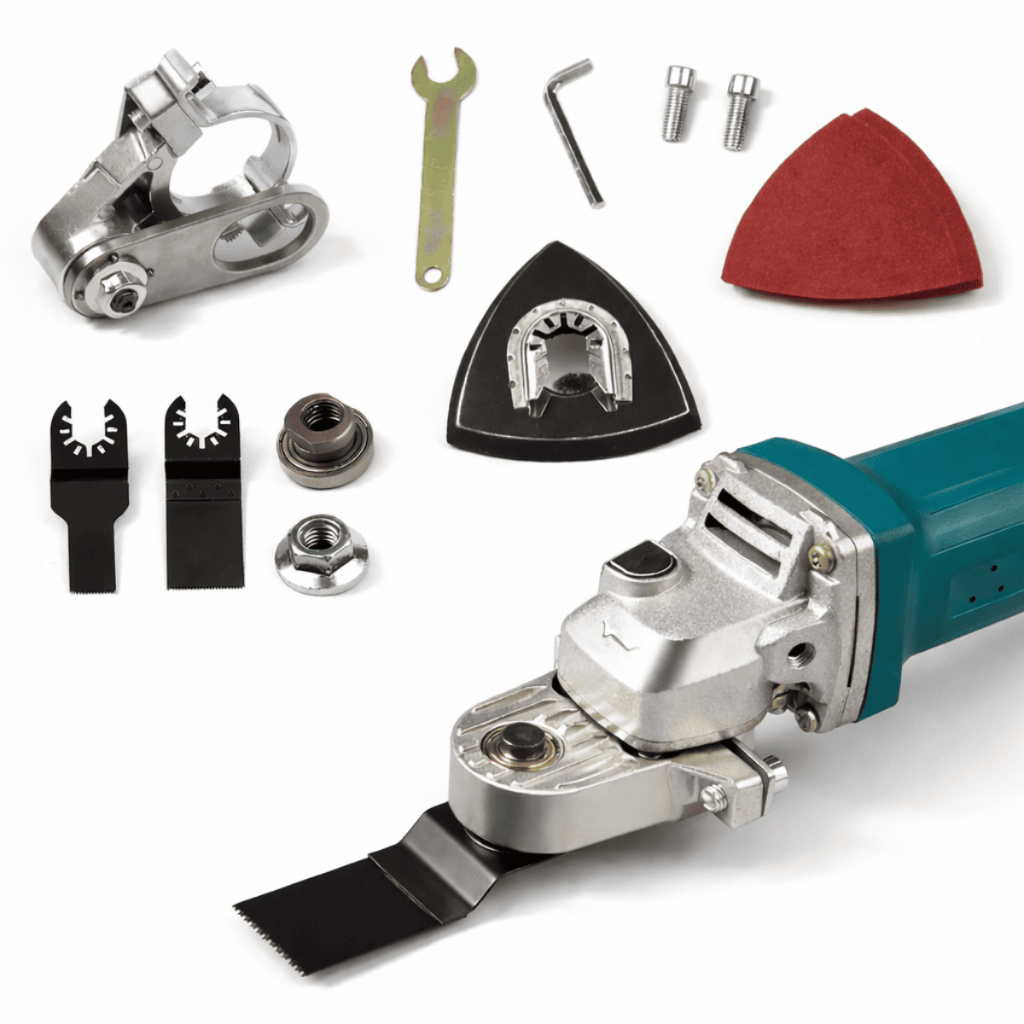 Kit Acessórios Adaptador Multiferramenta Oscilante Para Esmerilhadeira Eixo M10 Corta Lixa
