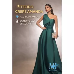 Tecido Crepe Amanda 1 Metro x 1,50 Largura - Leve Fluido Para Vestido Moda Feminina