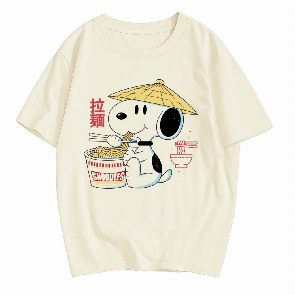 Camiseta Snoopy Snoodles - [Premium Exclusiva] blusa estampada divertida beagle snoop blusa