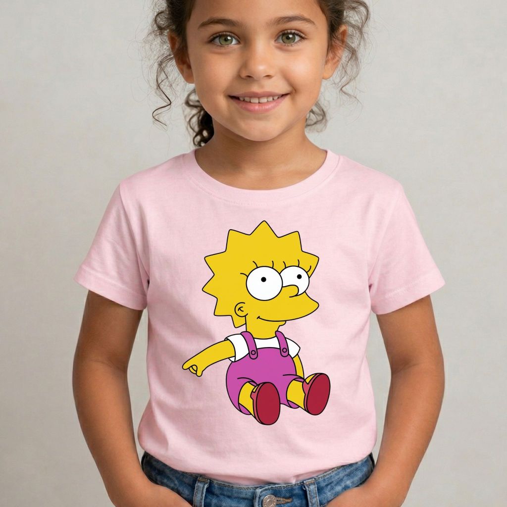 Camiseta Infantil Menina Estampa Maggie Algodão 100% Premium Blusa Juvenil Feminina Confortável