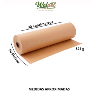 Bobina Rolo Papel Kraft Pardo, para Ecommerce, Artesanato, Delivery e Embalagem de envio  30cmx50m em Oferta na Shopee