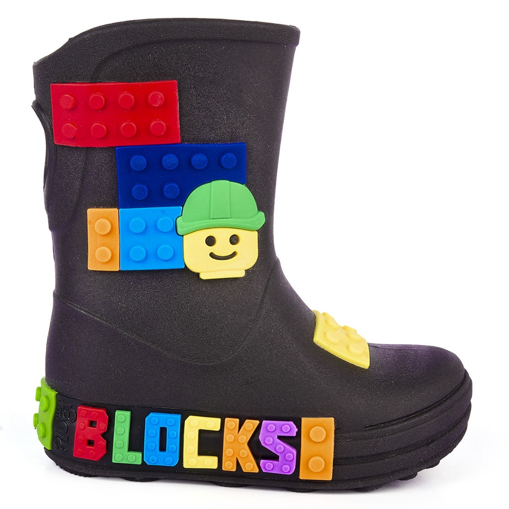 Galocha Infantil Plugt Blocks Menino Bota Bloco Macio Impermeável Confortável Antiderrapante Leve em Oferta na Shopee