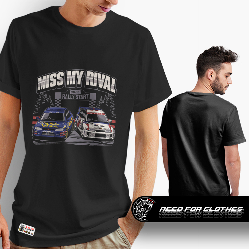 Camiseta Subaru Impreza WRX STI vs Mitsubishi Lancer Evolution Evo JDM Rally AWD Turbo WRC