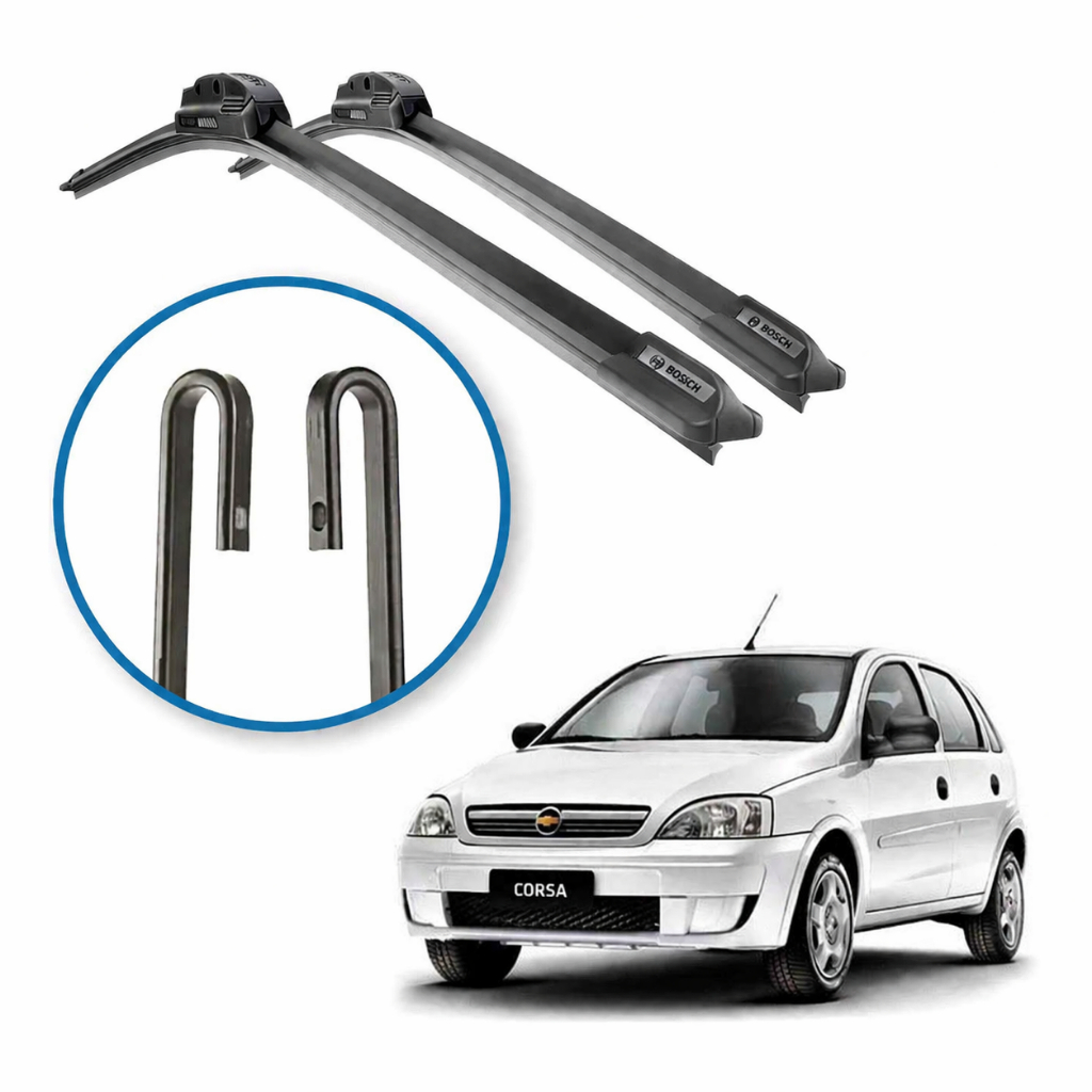 Palheta Limpador de Para-brisa GM Corsa 2004 a 2012 – Encaixe Perfeito, Alta Durabilidade e Limpeza Eficiente