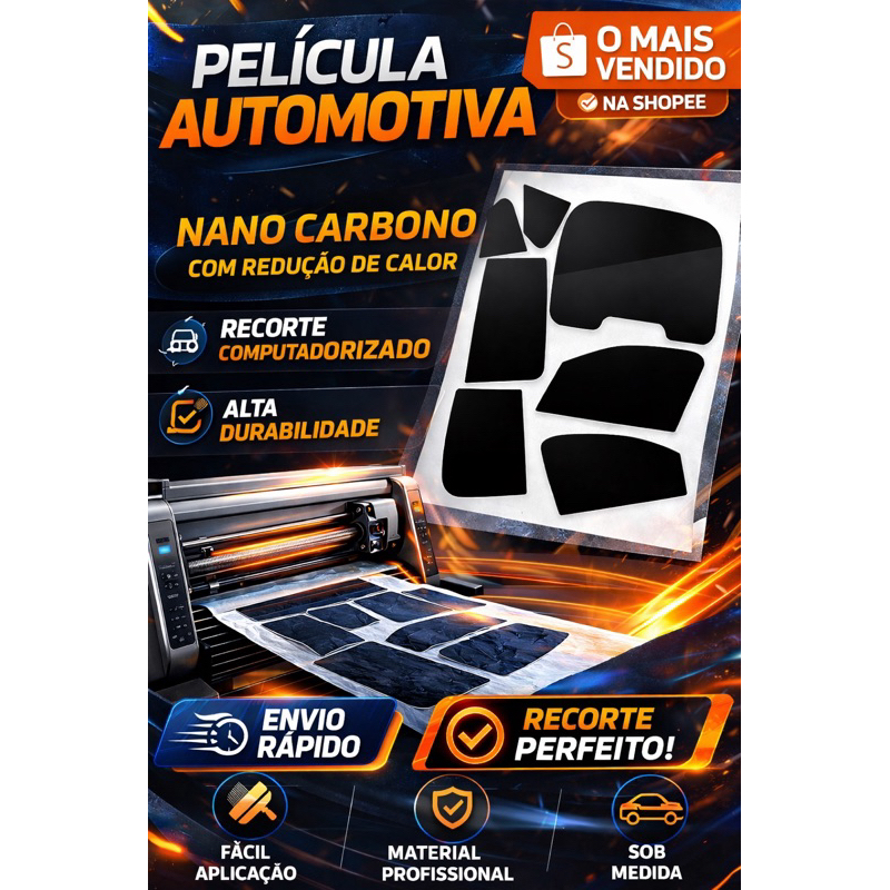 Insufilm Película Nano Carbono Automotiva | Redução de Calor | Corte Computadorizado - Sob Medida em Oferta na Shopee