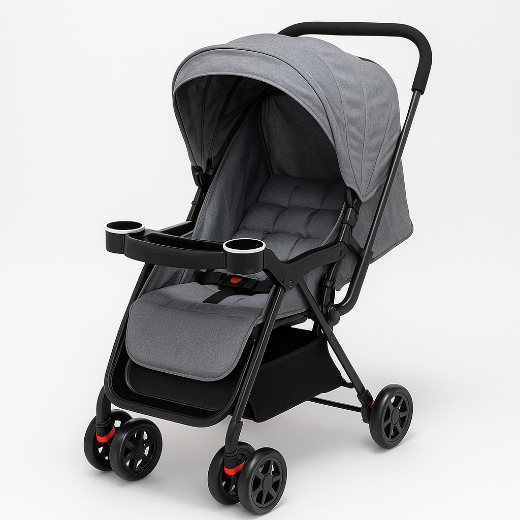 Carrinho Bebê Passeio Azul ou Preto Reclinável Conforto Compacto Dobrável Acolchoado Suporta 20kg em Oferta na Shopee