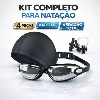 Óculos De Natação Anti-Embaçamento Touca Clip Nasal Protetor De Ouvido de Mergulho Para Piscina Mar