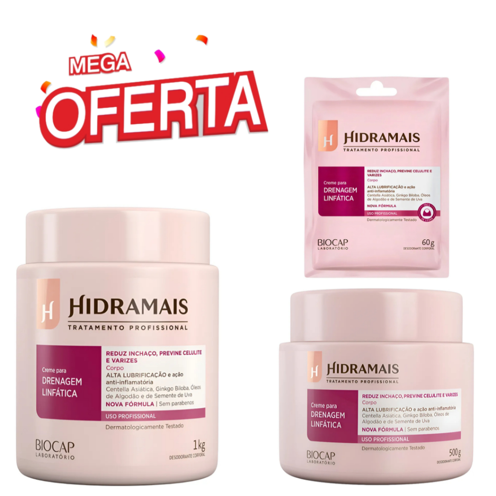 Drenagem Linfática Hidramais  | Massagem Profissional Alta Lubrificação Oferta