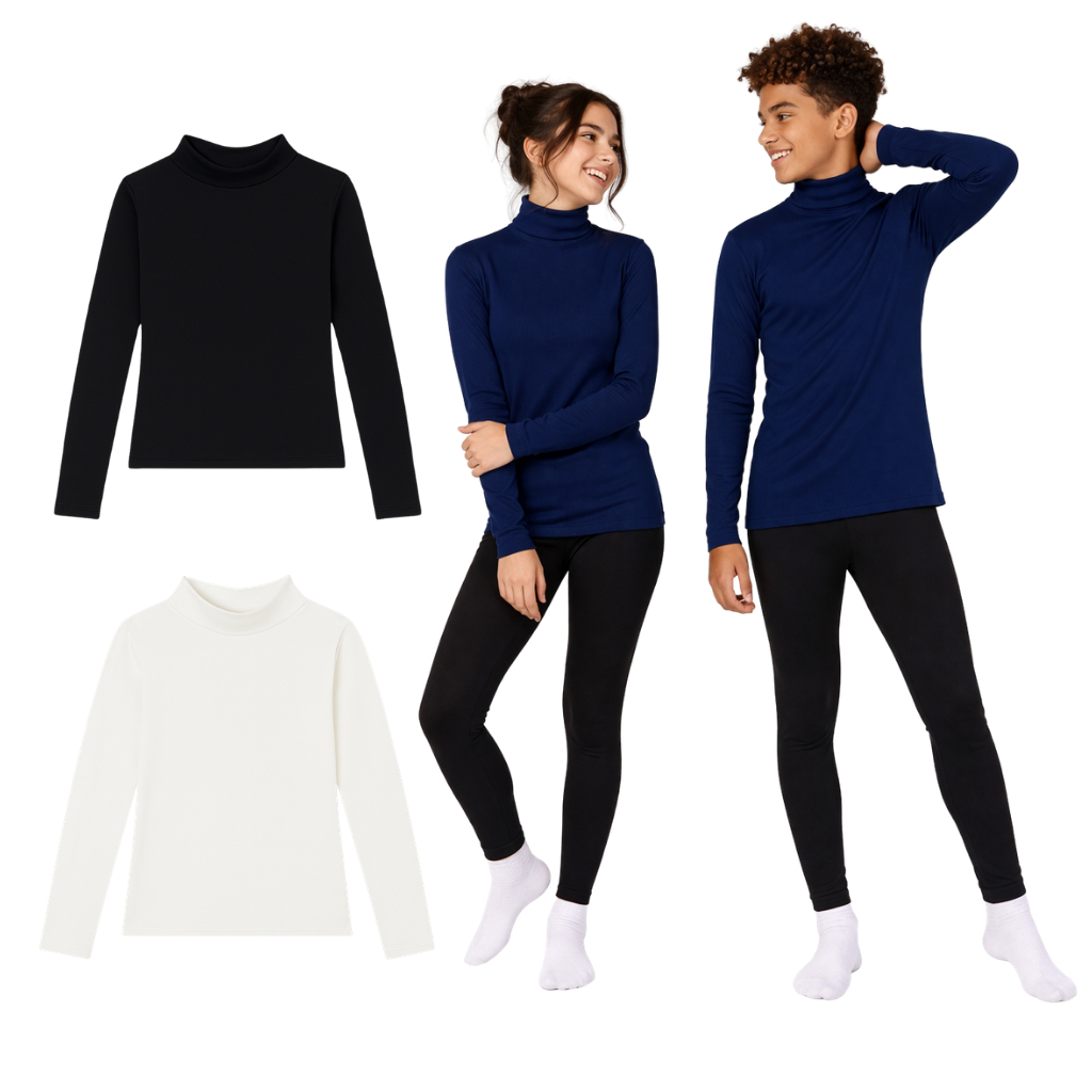 Blusa Gola Alta Segunda Pele Térmica Peluciada Juvenil e Infantil para o Frio 10 ao 16