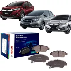 PASTILHAS DE FREIO A DISCO BOSCH ORIGINAL DIANTEIRA HONDA FIT CITY WR-V