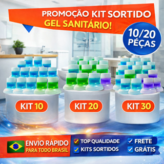 Kit 10 / 20 / 30 Gel Sanitário Aplicador individual Adesivo Higiene e Limpeza Banheiro Fragrância em Oferta na Shopee