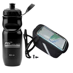 Garrafa Caramanhola 650 Ml+suporte Absolute +bolsa Porta Celular/acessórios ciclismo