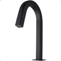 Torneira Lavatório Banheiro Bica Alta Mesa Metal Preto Fosco