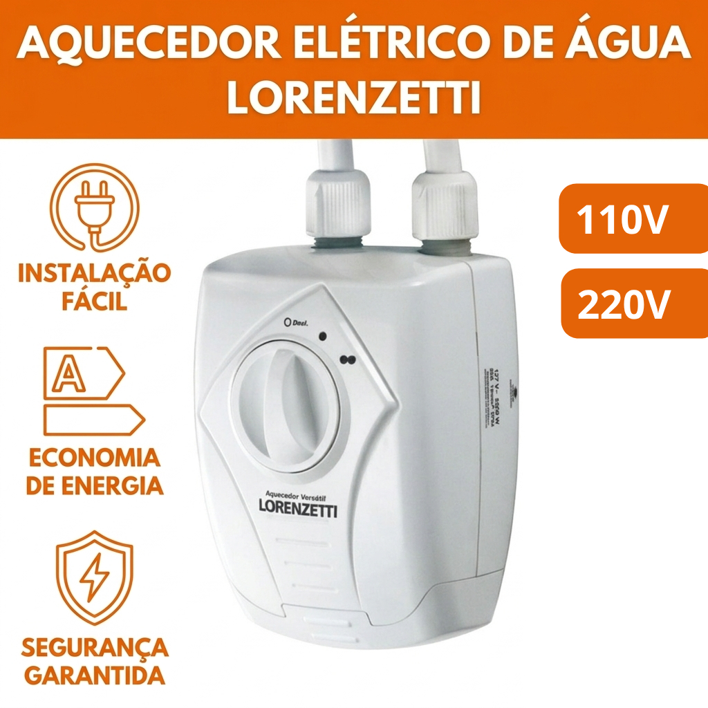 Aquecedor Versátil Lorenzetti 127V OU 220v Água Quente Instantânea