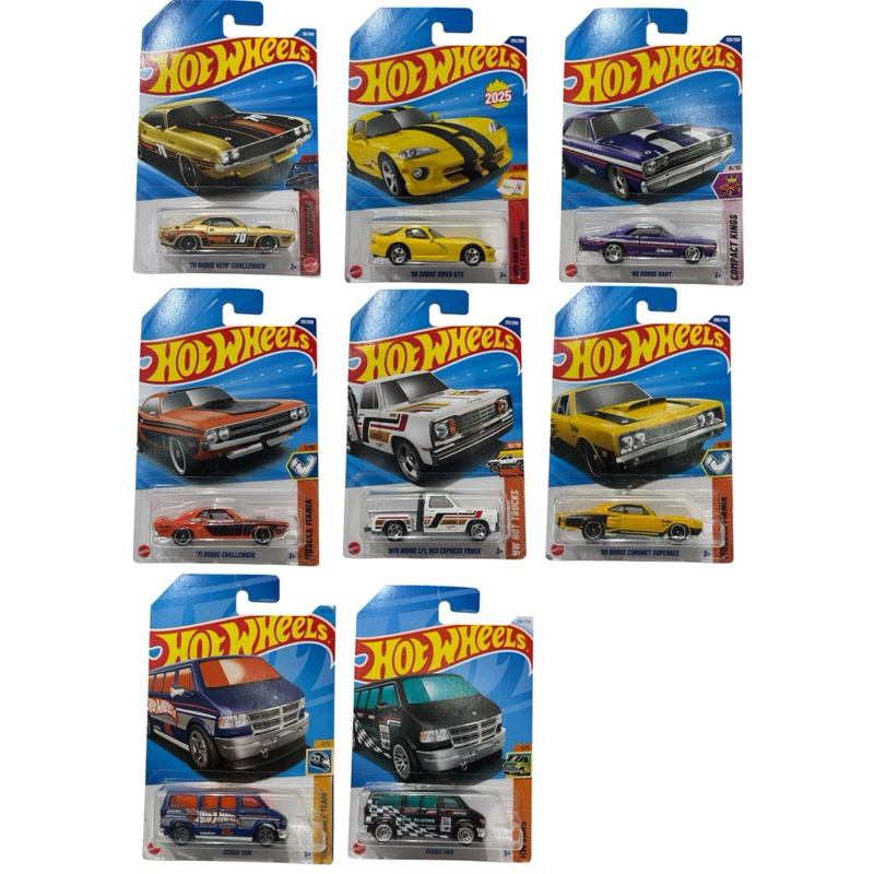 Carrinho Hot Wheels Dodge Challenger / Hot Wheels Dodge Van / Hot Wheels Dodge Coronet / Hot Wheels Dodge Dart