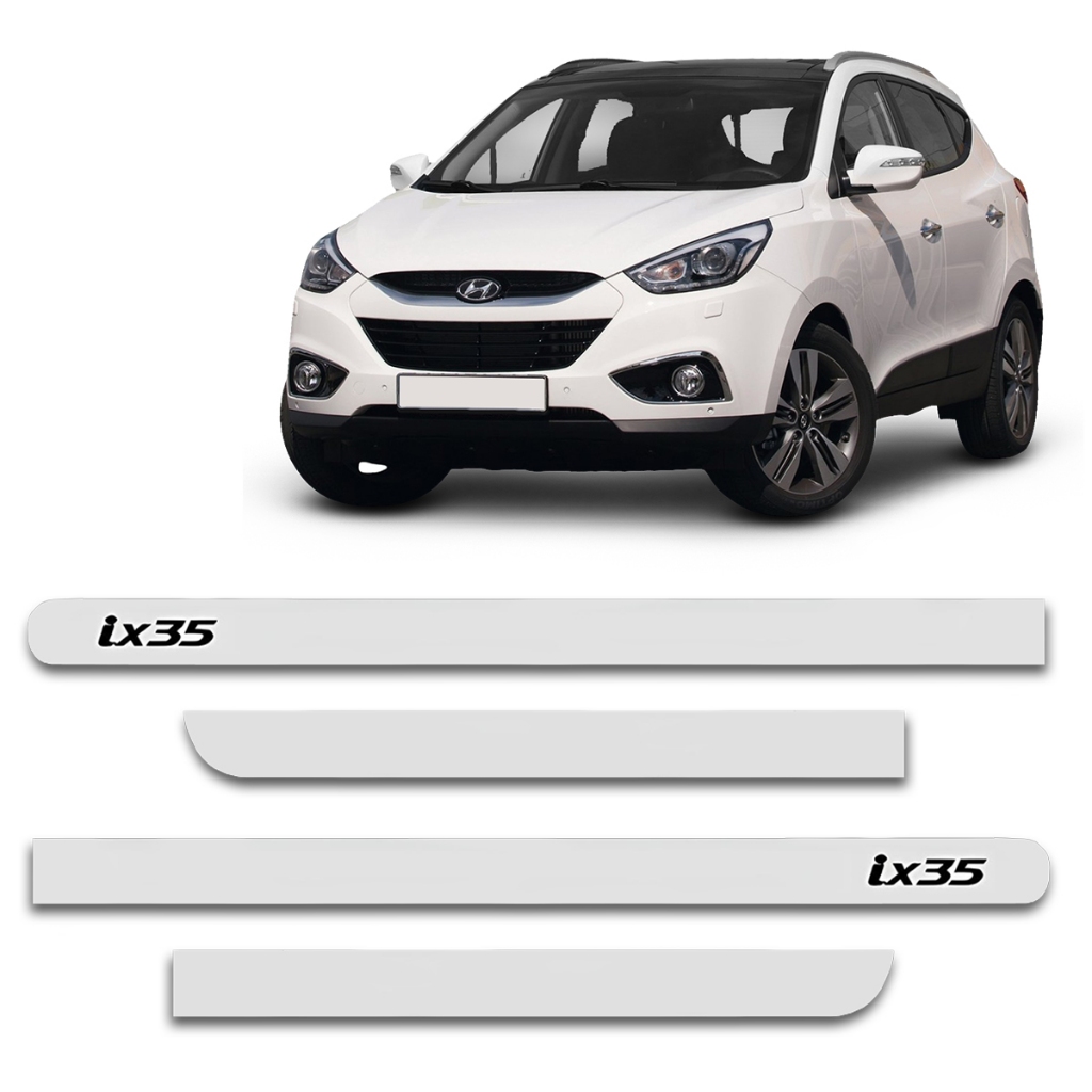 Friso Lateral Pintado Ix35 2011 A 2016 Prata Bari Ponta Facão
