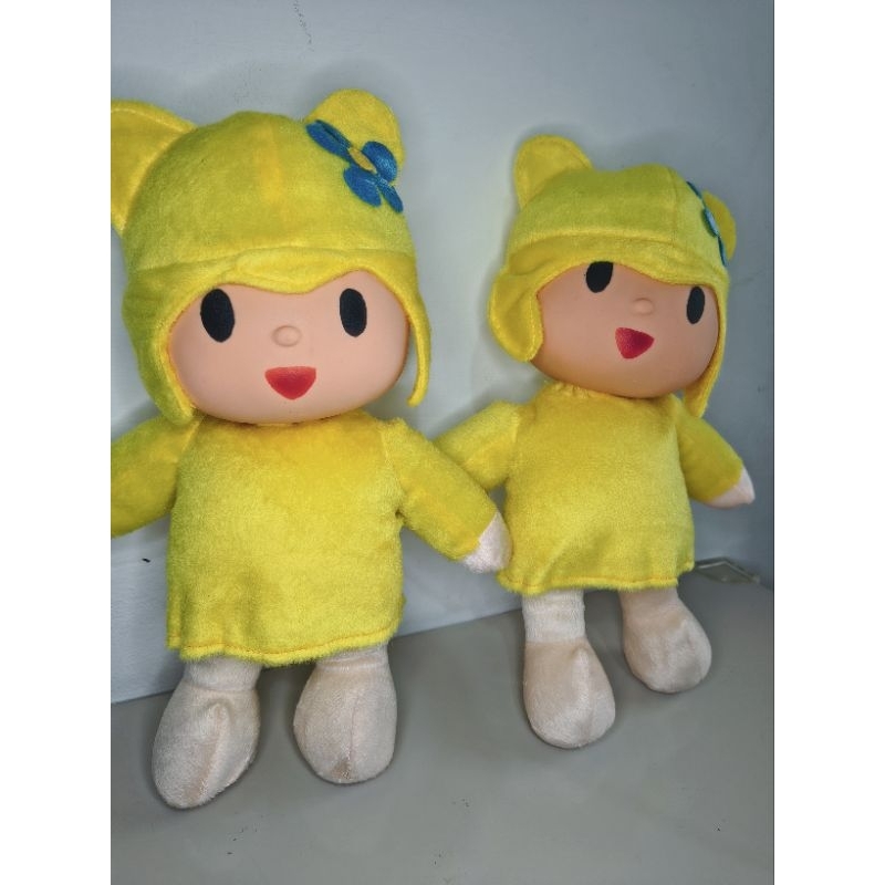 Bea irmã Pocoyo tamanho 35cm pelúcia antialérgica e cabeça em borracha flexível pintura Lavável Boneca Infantil