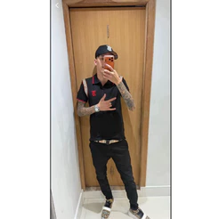 Calça Jeans Preta Masculina Moda Digital Influencer