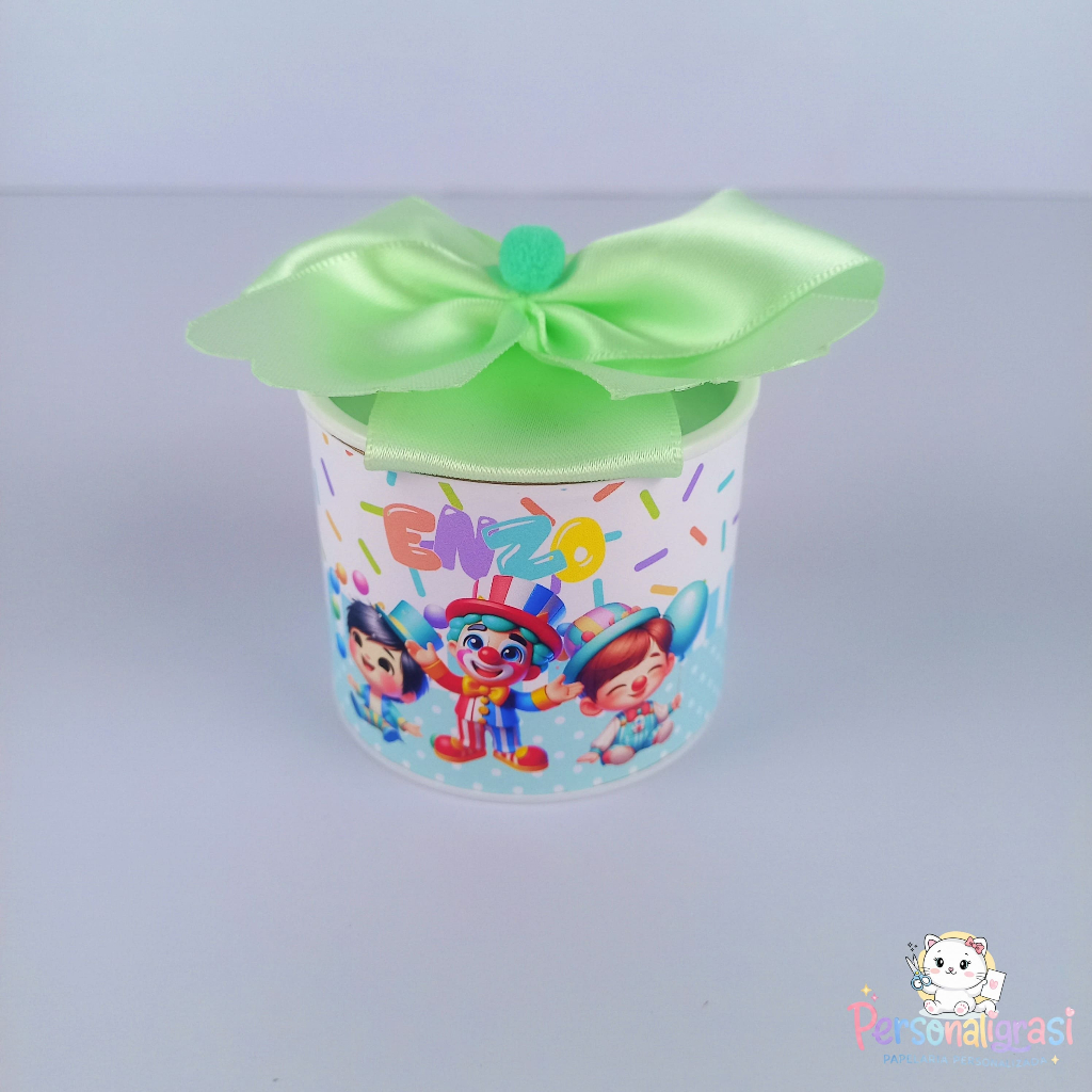 TUBOLATA CIRCO MENINO PERSONALIZADA 5X6 PARA LEMBRANCINHA FESTA INFANTIL ANIVERSÁRIO